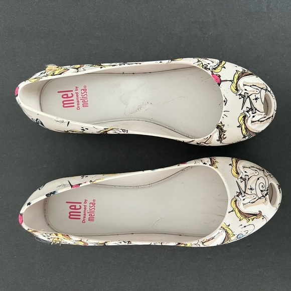 Mel By Melissa Unicorn Peep Toe Flats - Picture 2 of 7